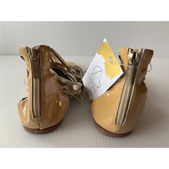Jimmy Choo Gold & Tan Leather Gladiator Sandals, Size 7.5 (US), 37.5 (EU) - Picture 6 of 11
